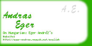 andras eger business card